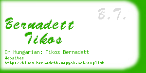 bernadett tikos business card